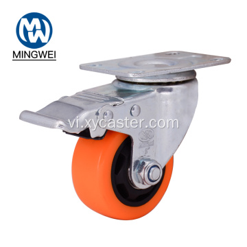 Nhiệm vụ trung bình 3 inch khóa bánh xe caster